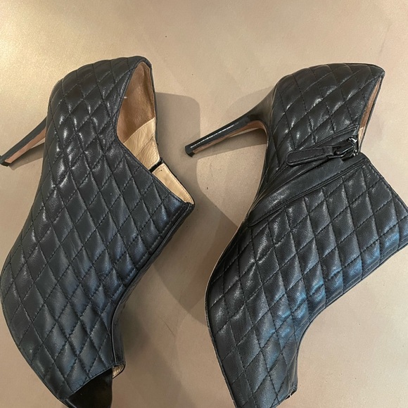 Cole Haan Annabel quilted black booties with open toe. Size 10. - Picture 10 of 11